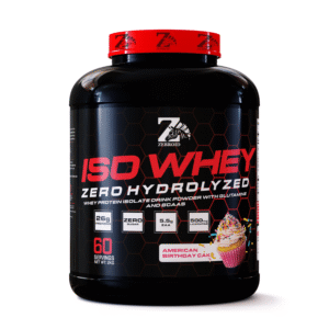 Zebroid ISO Whey Zero Hydrolyzed Protein – Premium Fast-Absorbing Muscle Recovery Formula (Flavor- American Birthday Cake)