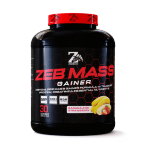 Zebroid ZEB Mass Gainer – Advanced High-Calorie Muscle Builder for Rapid Weight Gain and Strength | Weight-3 Kg (Banana And Strawberry)